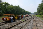 Taking a break at the Berwick rail yard